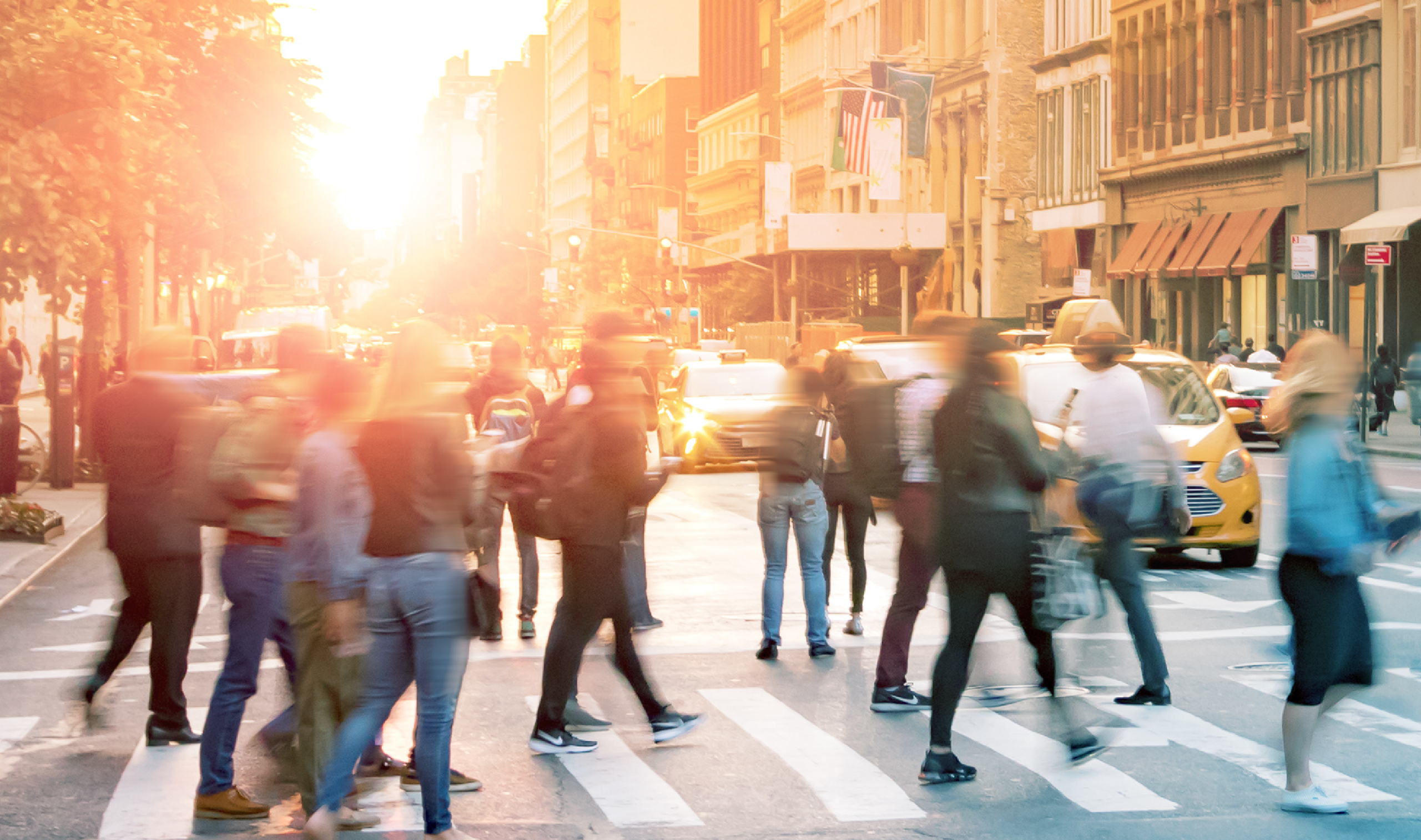 people crossing a street