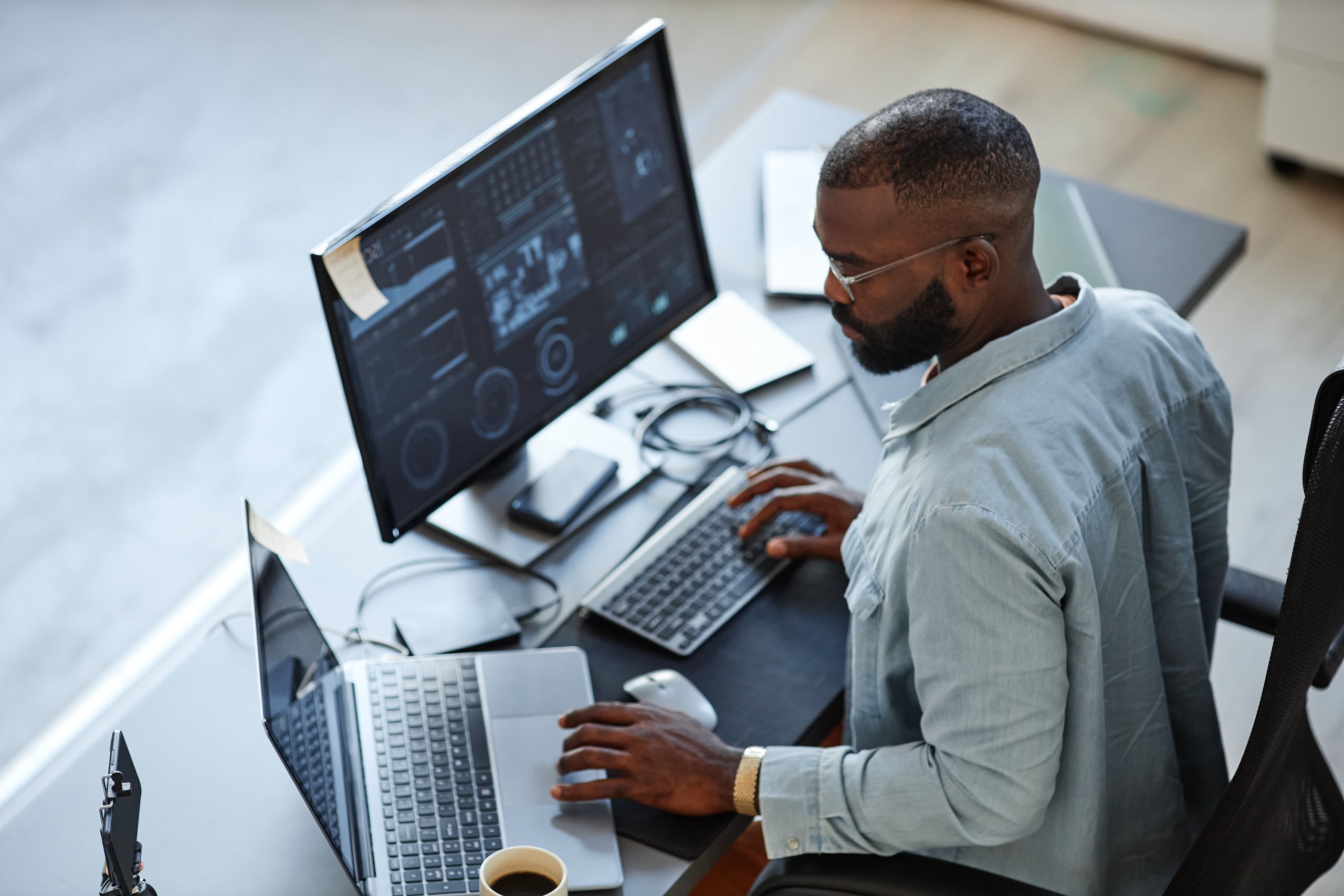 person at a computer